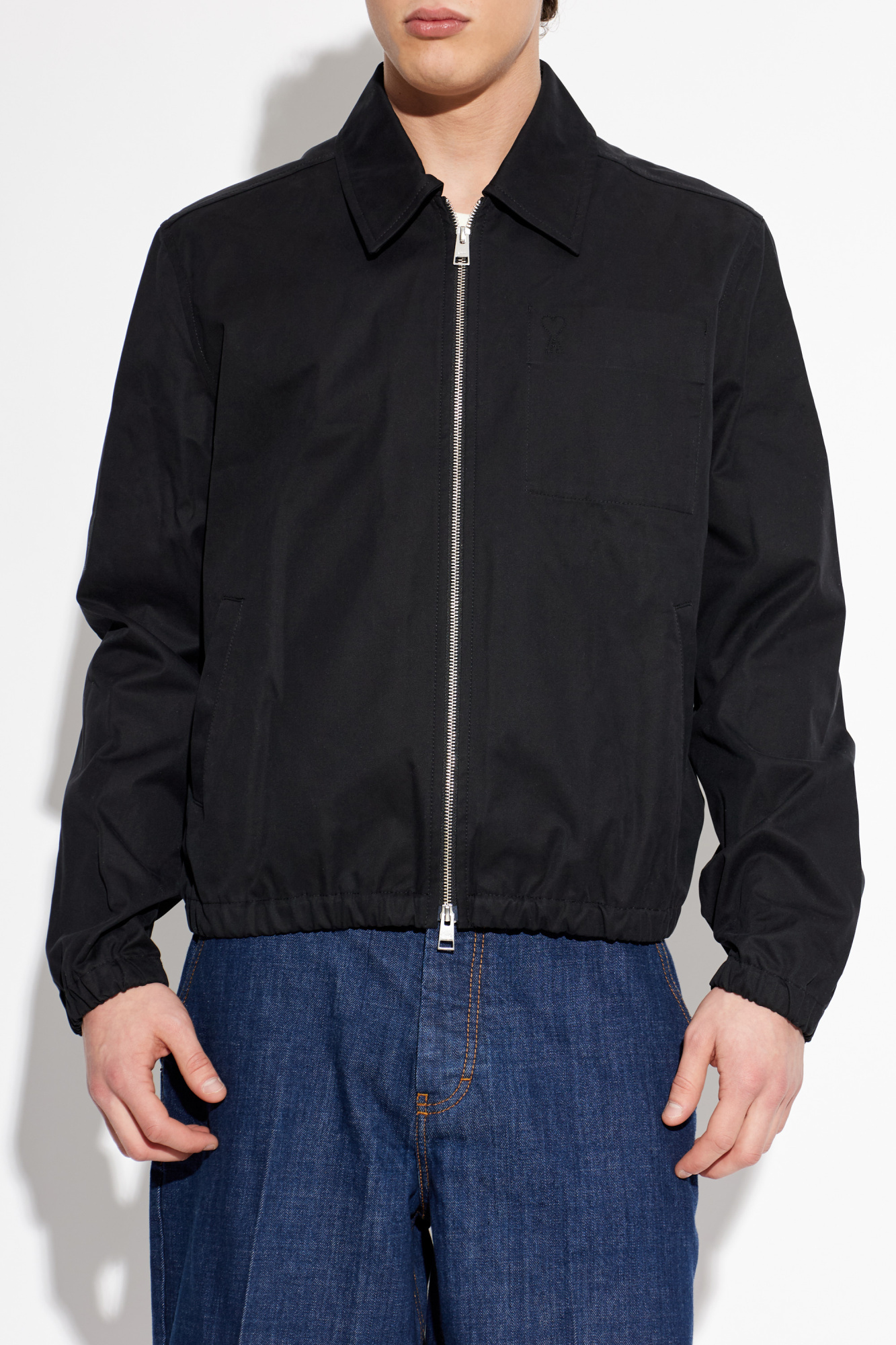 AMI Alexandre Mattiussi アミ　ブルゾン Black Ami Alexandre Mattiussi Buttoned Jacket | AMI PARIS